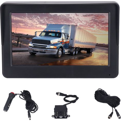 Caméra de recul 7 pouces avec moniteur, vision nocturne infrarouge, étanche IP69K, universelle pour camping-car, caravane, camionnette, 12V-24V (1/5)