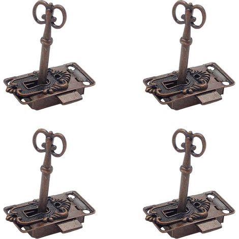 Stück Vintage Schloss Set Antik Möbelschloss Schranktürschloss Antik Vintage Schranktürschloss Antikes Schloss und Schlüssel Dekoratives Möbelschloss Schrankschloss für Schließfächer (1/5)