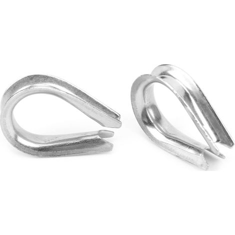 Lot de 50 colliers de serrage en U, en acier inoxydable 304, pour câbles métalliques. Anneau de protection universel M4. (1/5)