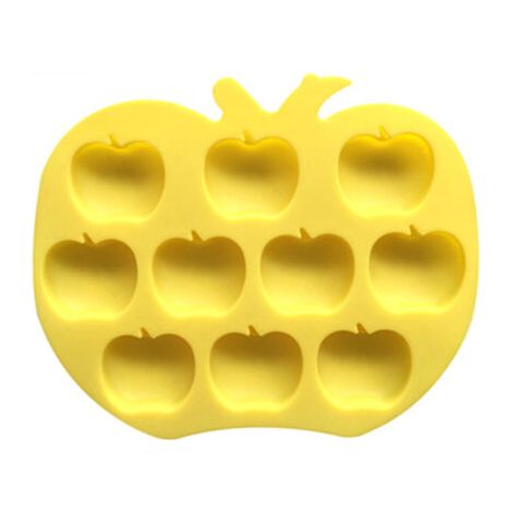 BUNTHAUS Apfel-Silikonform – Apfelform für Schokolade, Cupcake-Topper, Jello, Süßigkeiten, Gummibärchen, Eiswürfel, Kekse, Muffins, Mini-Seife (1/4)
