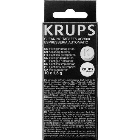 Krups XS300010 pastiglie detergenti bianche 10 pezzi