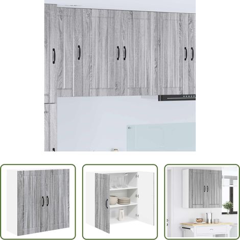 vidaXL Küchenmöbel - Küchenschrank Graues Sonoma 80 x 31 x 80 cm Holzwerkstoff (1/5)