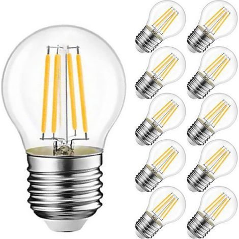 Lot de 10 Ampoule LED Standard E27 6W équivalent à 60W, Ampoule led e27 Vintage 600LM, 6000K Couleur Blanc Chaud Claire, Ve AMPOULE (1/5)