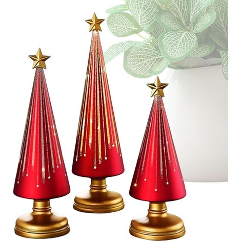 Arbre de Noël de table - 3 pièces Décoration de table de Noël pour le (1/5)