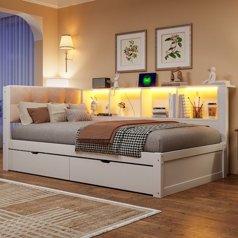 Lit de jour, banquette-lit, canapé-lit, 90x200 cm, lit simple (sans matelas (1/5)