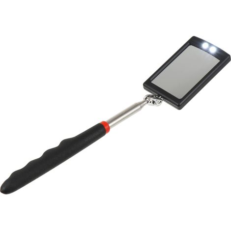 Inspektionsspiegel Unter dem Autospiegel Auto-Fahrzeug-Kontrollspiegel Teleskop-mechanischer Spiegel mit Licht Drehbarer flexibler Rückspiegel aus Edelstahl (1/5)