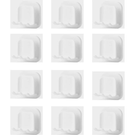 Soporte para cepillos de dientes, juego de 12 soportes de pared para cepillos de dientes, soporte para cepillos de dientes eléctricos, almacenamiento impermeable para cepillos de dientes (1/5)