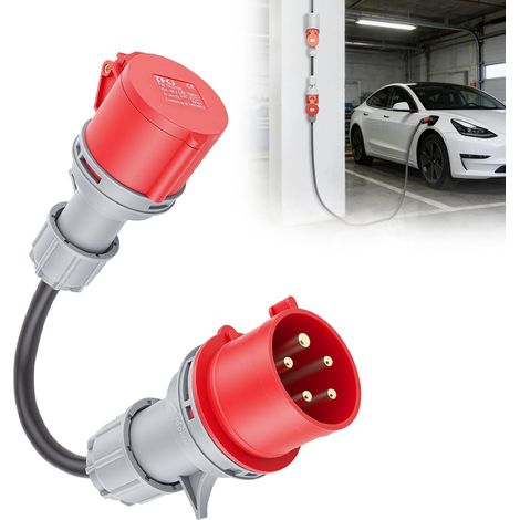 Adaptateur CEE 32A vers Coupleur 16A, Triphasé Adaptateur CEE 5 Broches (1/5)