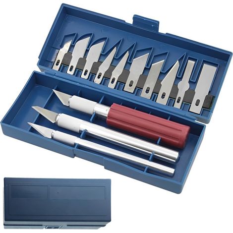 13 Piece Scalpel Set with 3 Craft Knives und 10 Replacement Blades, Carving Craft Knife Set for Scrapbooking (1/5)