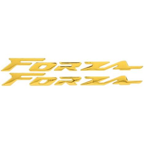 Par de pegatinas con emblemas 3D para la carrocería de la motocicleta Honda FORZA 300 125 250, color amarillo. (1/5)