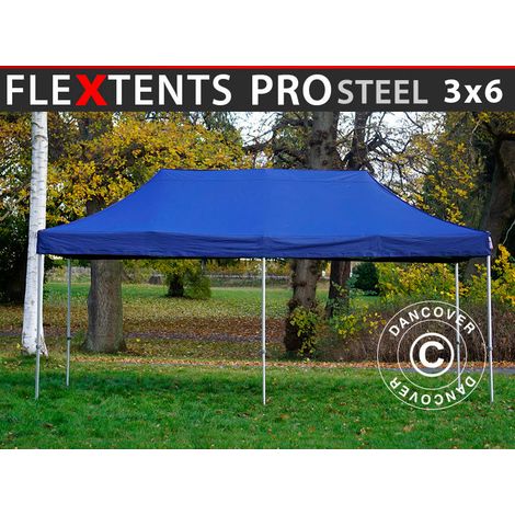 Pop up gazebo FleXtents PRO Steel 3x6 m Dark blue