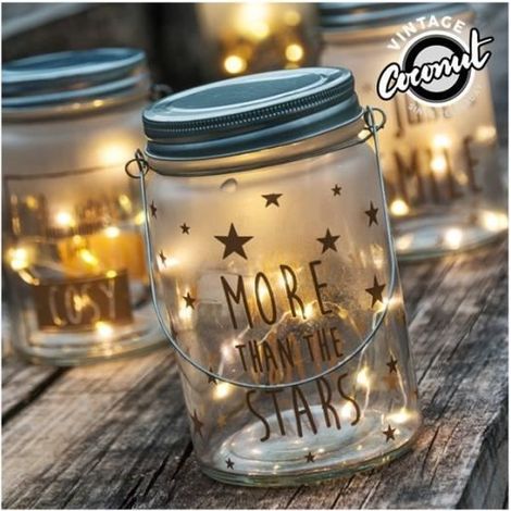 Pot en Verre avec LED Vintage Coconut More Than The Stars - -