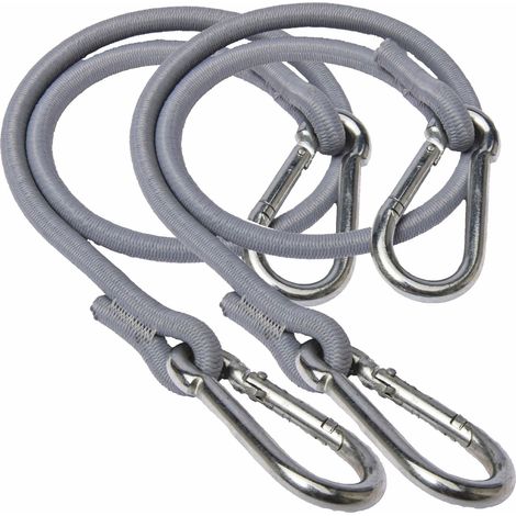 Tendeur avec mousqueton aluminium 2 pcs 50 cm