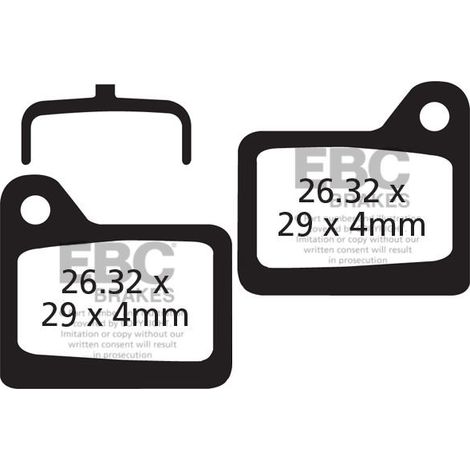 CFA329 - Pastillas de freno para bicicleta EBC Brakes (orgánicas) (1/2)