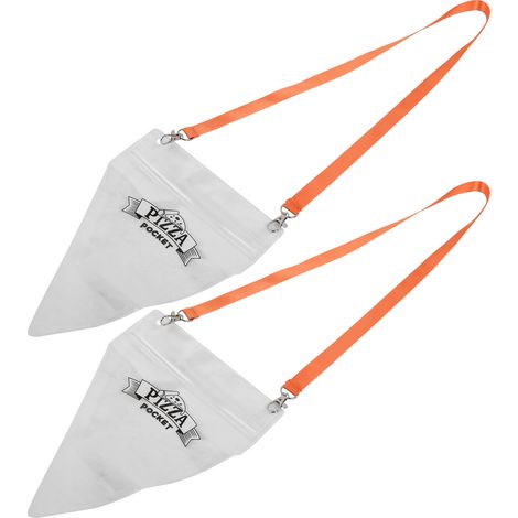 Lot de 2 sacs de conservation transparents et portables pour pizzas, avec fermeture hermétique et cordon amovible, pour une utilisation en extérieur. (1/5)