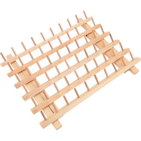 Wandmontierter, stehender Garnhalter aus Holz für 60 Spulen – DIY-Dekoration, Näh- und Stickgarnständer, Garnorganizer (1/5)