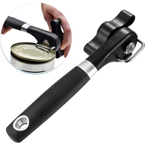 Abrelatas Manual - Acero Inoxidable Grado Alimentario - Borde Suave Seguro - Para Cocina y Restaurante - 1 Unidad (1/5)