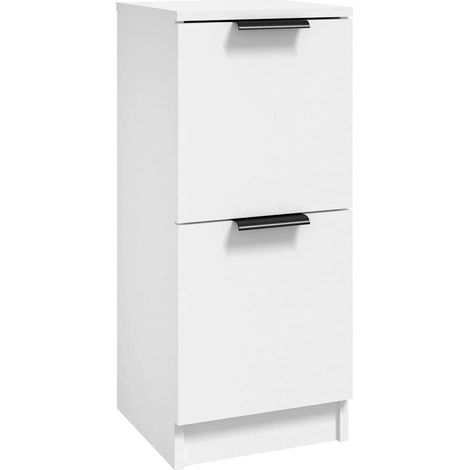 vidaXL Credenza Bianca 30x30x70 cm in Legno Multistrato (1/5)