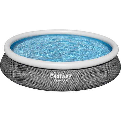 Piscina Autoportante da Giardino Effetto Rattan con Pompa 457 x 84 cm (1/5)