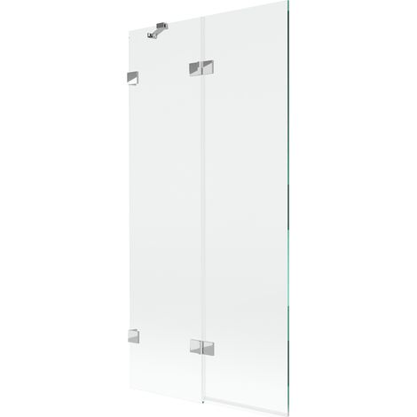 Mexen Lunar paroi de baignoire 2 volets gauche 90 x 150 cm, transparent, chromé - 897-090-100-01-00-L (1/5)