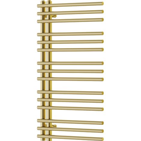 Mexen – Radiateur salle de bains eau chaude 900 x 500 mm 291 W doré – Acier résistant à la corrosion – Installation facile – W10109005000050 (1/5)
