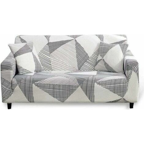 Housse extensible pour canapé 2 places avec accoudoirs, universelle, magique et antidérapante (1/4)