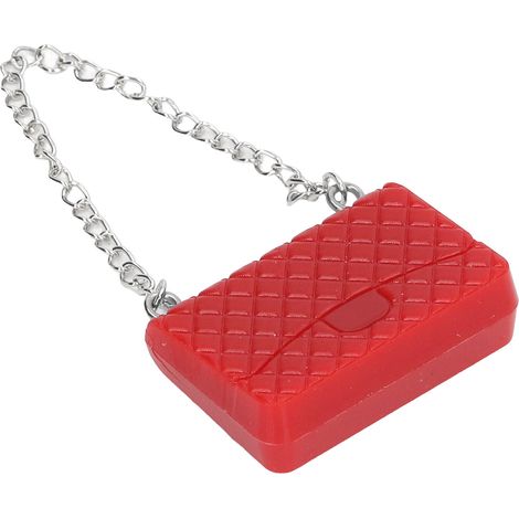 Sac pour poupée, couleur vive, finition impeccable, sac miniature délicat pour maisons de poupées, accessoire pour maisons de poupées à l'échelle 1:12, rouge. (1/5)