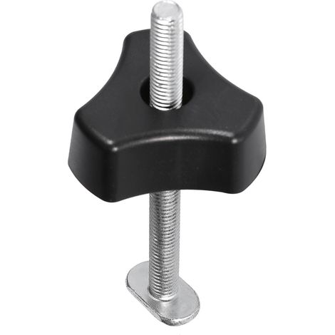 Collier serrage rapide – rainure T – rail en T métal – travail bois – vis M8 + poignée plastique