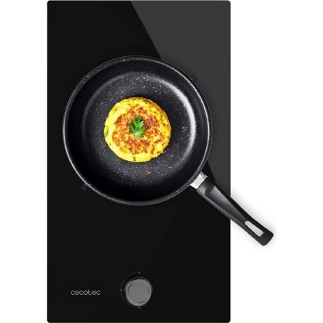Cecotec Placa de Gas Bolero Squad GN 1200S Glass Black. 3,5 kW, Preparada para Gas Natural, Cristal Negro, Parrilla Completa (1/5)