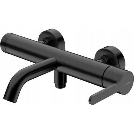 Valvex Adler schwarze Wand-Badewannenarmatur