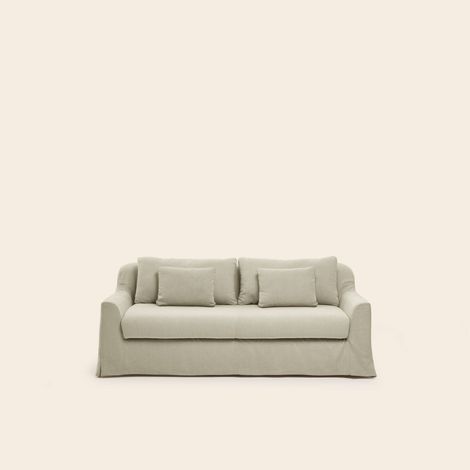 Canapé 2,5 places en Revêtement en tissu naturel CLARIBEL