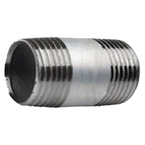Conector de tubería, niple de tubería galvanizado, 1 pulgada, 40 mm
