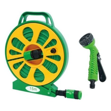 Hose Reel, Portable Garden Hose, PVC Flat Hose, Garden Car Wash Hose (1/4)
