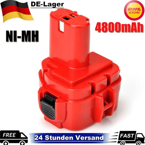 Battery for Makita 12V 4800mAh NI-MH Replacement Tool Battery for Makita 1220 1233 1222 1234 1235 1235B 1235F PA12 192696-2 92698-A 193138-9 193157-5 (1/5)