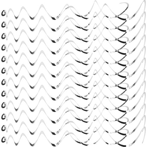 12 Spirales Aluminium Décoratives pour Plafond - Anniversaire, Mariage, Célébration - Lot de 12 Pièces Argenté (1/5)