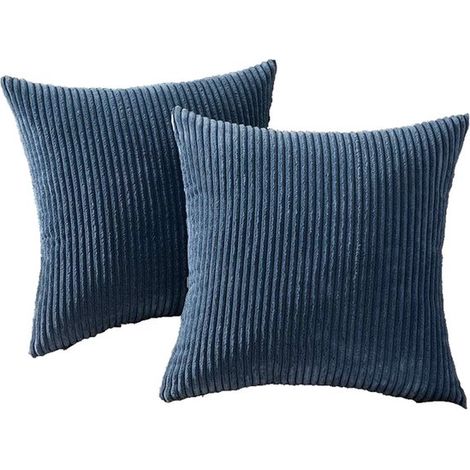 Set di due fodere per cuscini in velluto a coste,45 x 45 cm,Fodera per cuscino da divano,Fodera per cuscino da divano,Grigio chiaro (1/5)