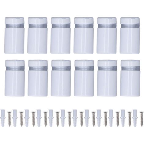 12-teiliges Edelstahl-Abstandsschrauben-Set (12 x 20 mm) für die Wandmontage von Werbeartikeln