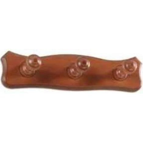 Percha mod. 173 de pared clasica 3 colgadores varios colores a elegir 13 cm(alto)49 cm(ancho)10 cm(largo) Color Mogano (1/3)