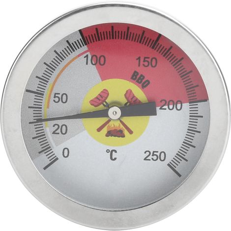 Ofenthermometer aus Edelstahl mit Temperaturanzeige von 0-250°C zum Grillen und Barbecue (1/5)