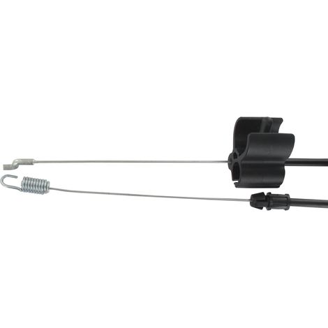 Câble d'embrayage pour tondeuse MTD – Longueur 1550 mm – Terminaison en Z avec ressort – 74604276B (1/2)