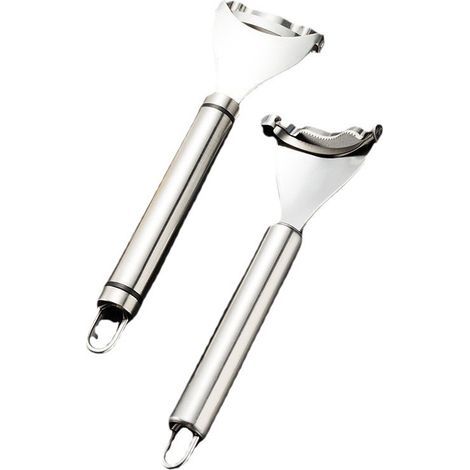 3 Pezzi Grattugia per Mais in Acciaio Inox Utensili da Cucina, Sbucciatore di Mais Pelapatate Verdure con Spiedini di Mais, Accessori da Cucina, Pela Patate, Pela Verdure (1/5)