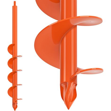 Tarière Jardin pour Mèche, 61x7.6cm Manuelle Outil Plantation Creuser de Trous Terre Sol à Bulbes Arbre Spirale pour Plantation/Poteaux BoîTe Aux Lettres/Convient L'Hexagone 10mm (1/5)