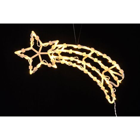 Fenster Silhouette - Sternschnuppe / 50 LED - Fensterdeko Deko Fensterbild