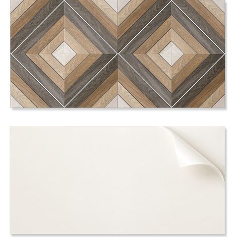 Panel decorativo adhesivo para una r谩pida transformaci贸n de pared, 100 x 50 cm, dise帽o geom茅trico de rombos.