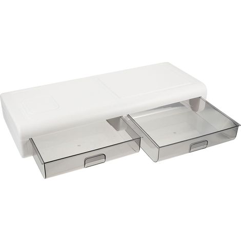 Support de Levage pour Ordinateur Noir en Plastique avec Tiroir Réhausseur de Bureau, Réduit la Pression Nuque et Dos, Usage Maison ou Bureau (1/5)