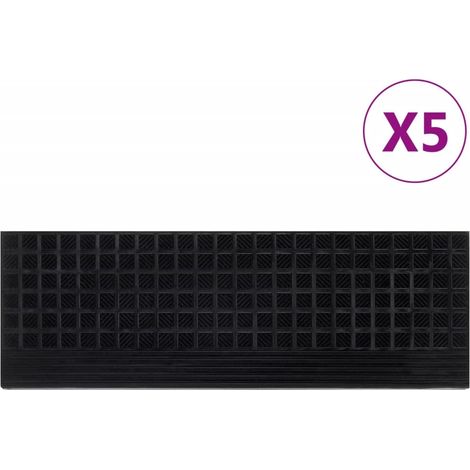 Stufenmatten 5 Stk. 25x75 cm Gummi