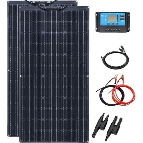 Kit de panneaux solaires, panneaux flexibles 200 W, compatibilité batterie 12 V, kit 12 V 200 W (1/2)