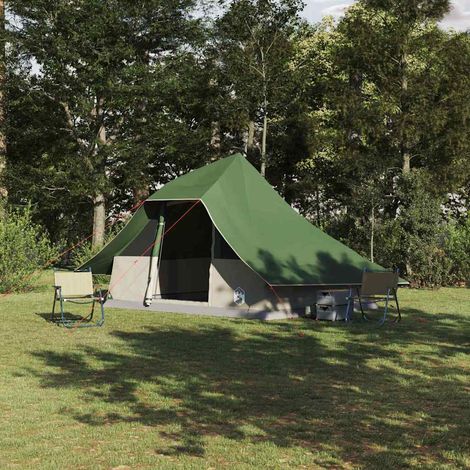 Tienda Tipi Familiar con techo Manual Verde 364 x 281 x 257 cm (1/5)
