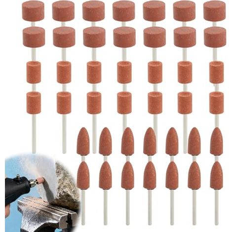 Meules Abrasives Montées 42pcs Pour Outils Rotatifs 1/8" Tige Kit De Meulage Et Polissage Métal Verre Pierre Bijoux Bricoleurs Artisans -