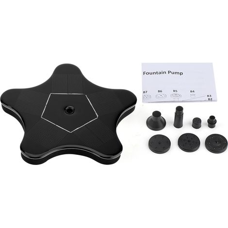 Fontaine Flottante Solaire - Pompe À Eau Pour Bassin Extérieur - Design Étoile À 5 Branches - Pour Jardin Et Cour - 1 Pièce (1/5)